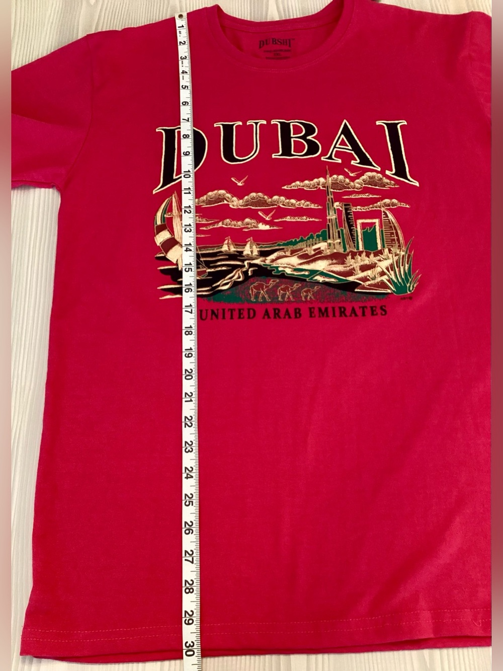 Dubshi Dubai United Arab Emirates Souvenir T-Shirt Teal Blue XL Skyline Graphic - Picture 7 of 8